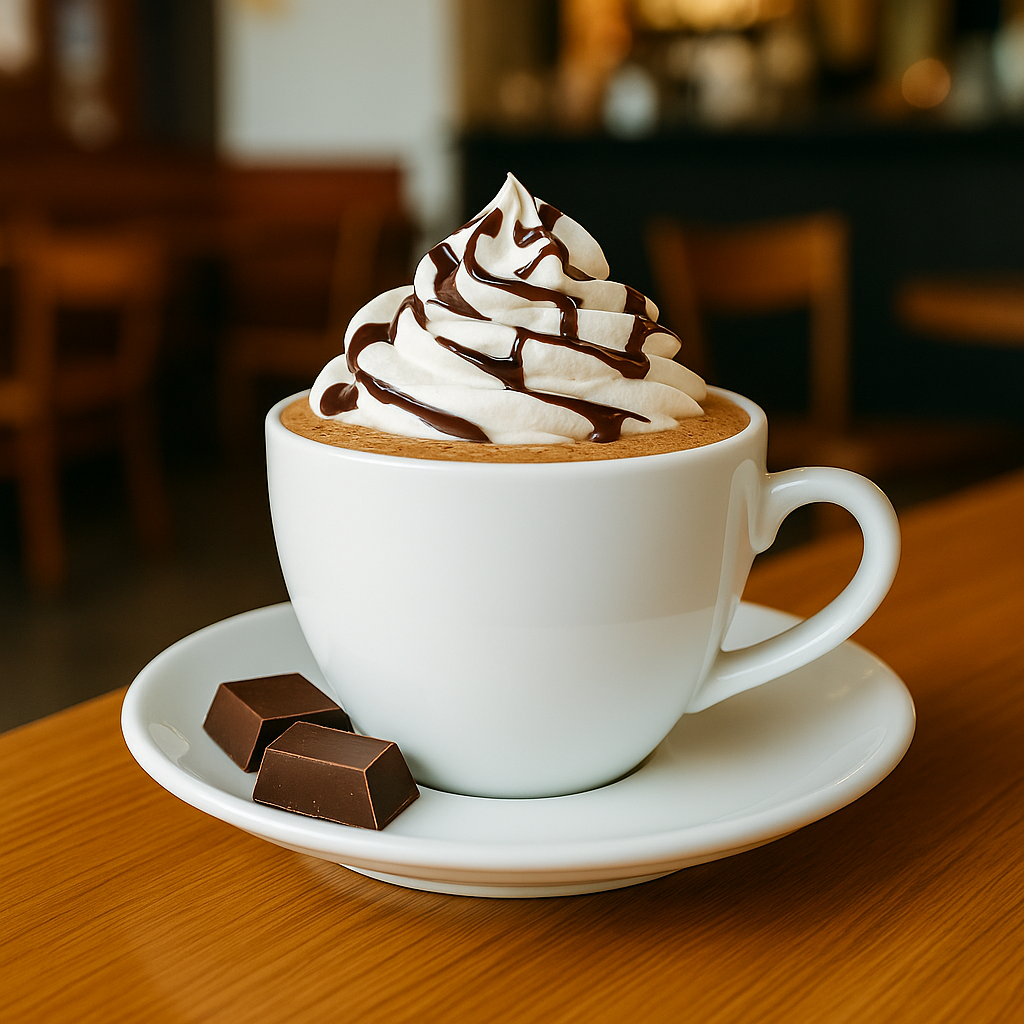 THE COMMANDER'S COCOA (Cappuccino with chocolate syrup)